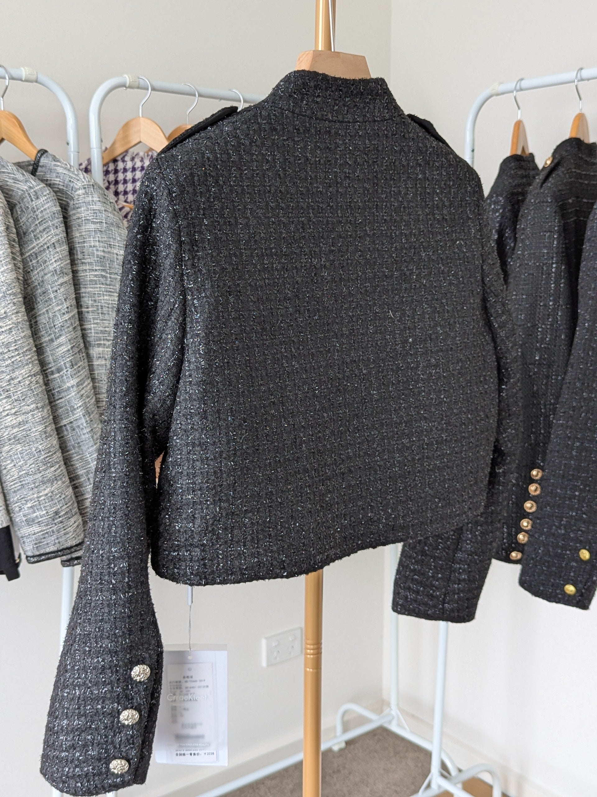 Goose Down Tweed Jacket 140 Size 6-8