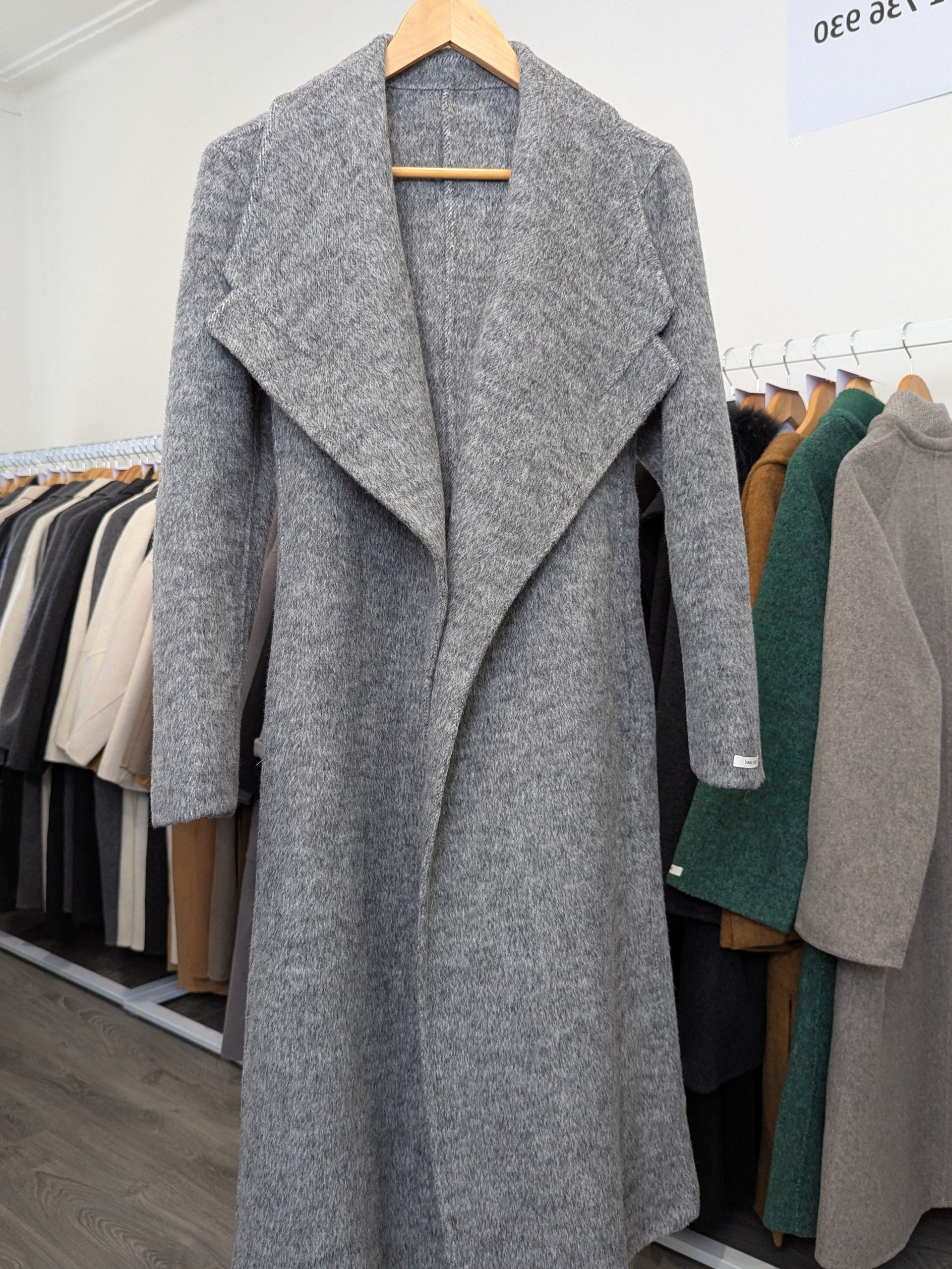 211 70% Wool Coat Grey M 8-10