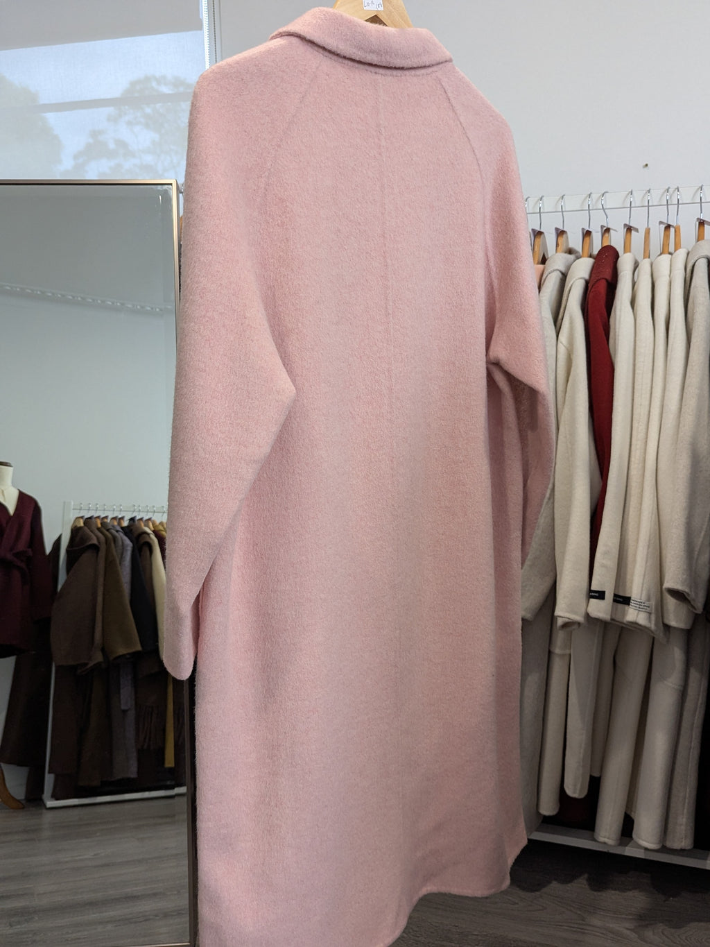157 68% Wool Coat Pink M 8-12