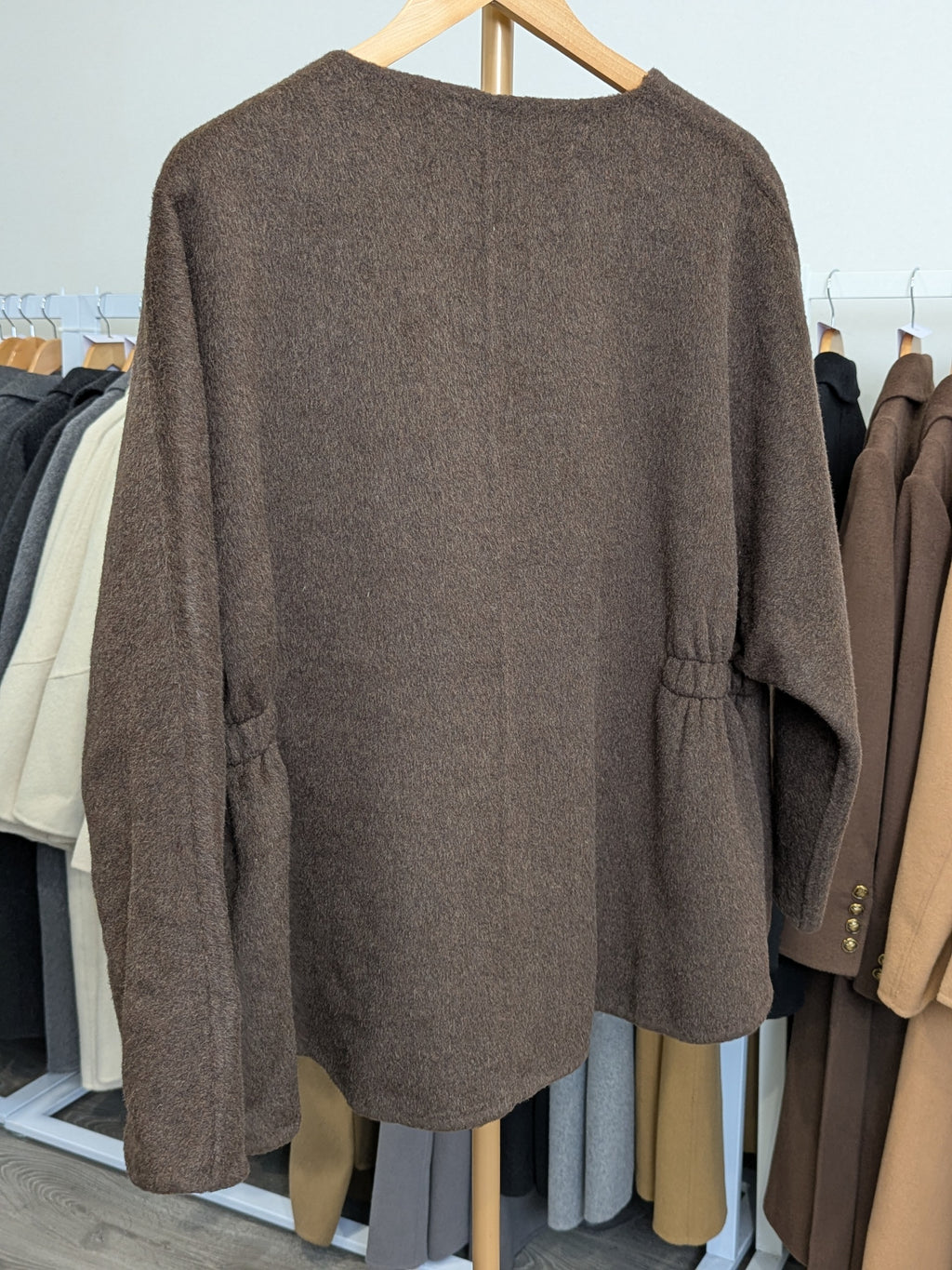 252 70% Wool Coat Brown M 12-16
