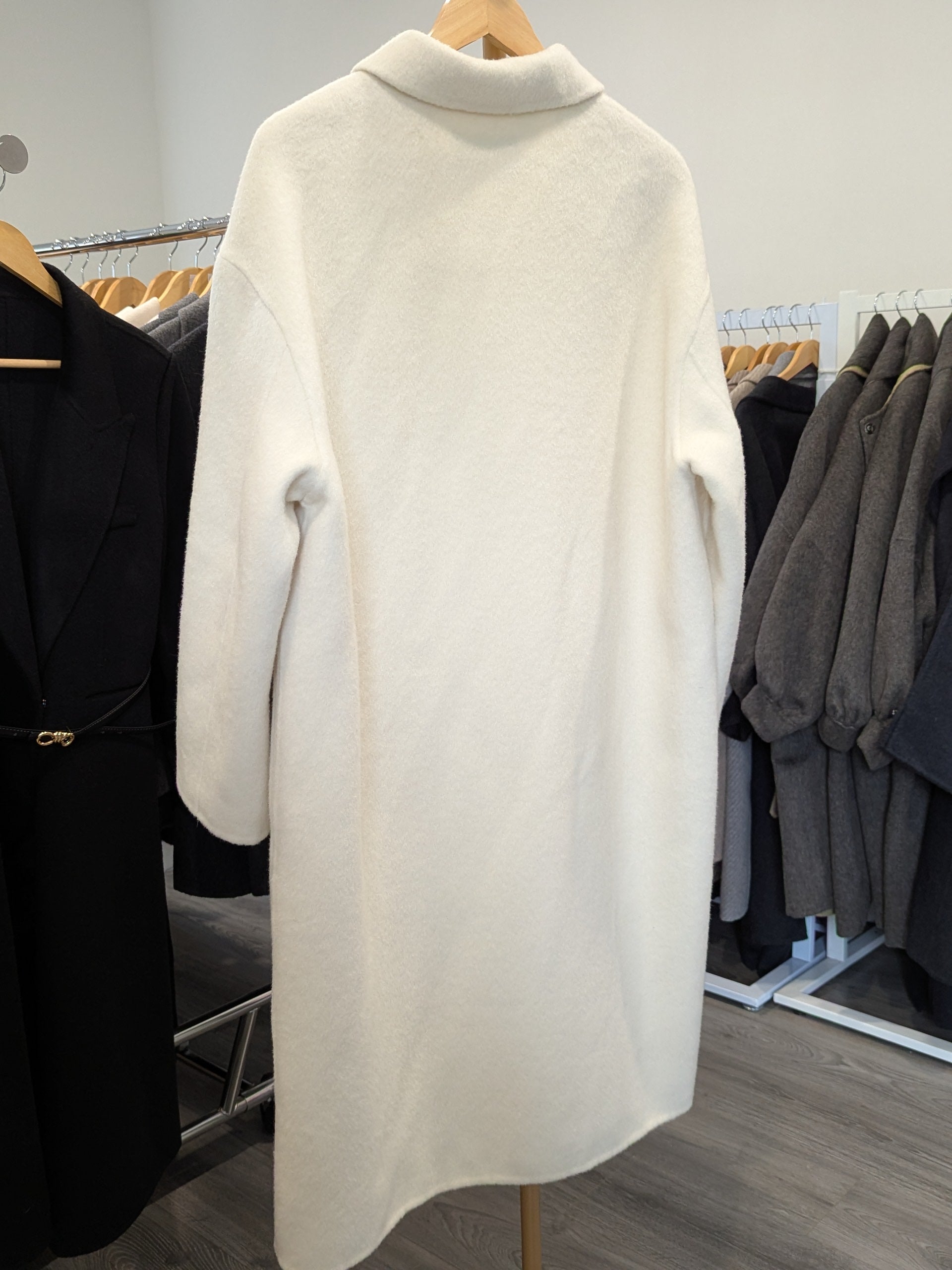 127 70% Wool Coats Cream S 8-12
