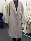 099 Cashmere blend Wool Coat Oat M 10-14