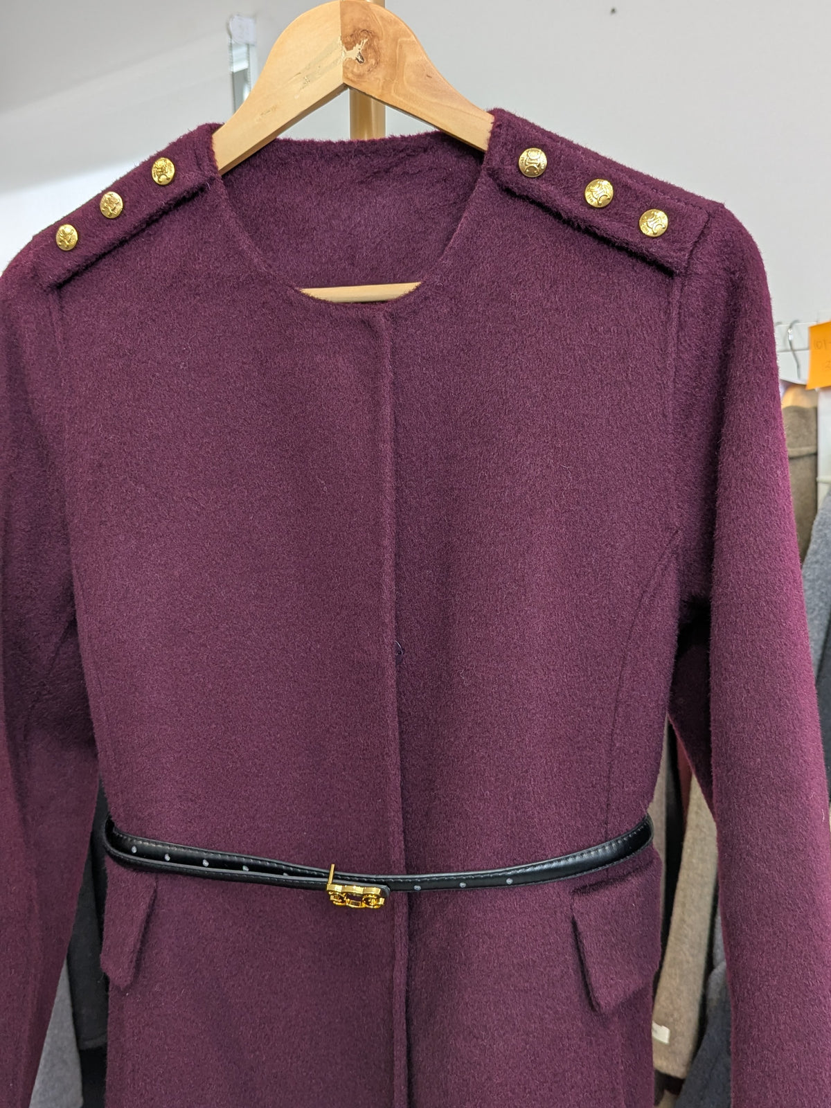 237 70% Wool Coat Purple M 8-10