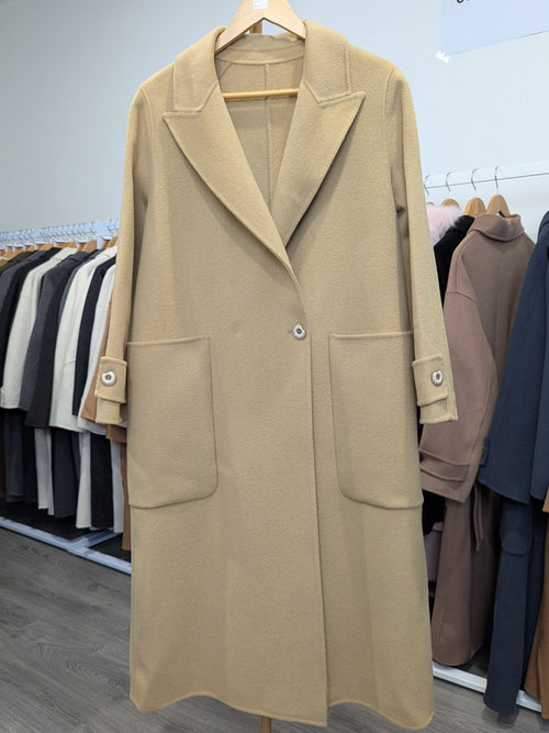 023 100% Wool Coat Light Camel M 14-16
