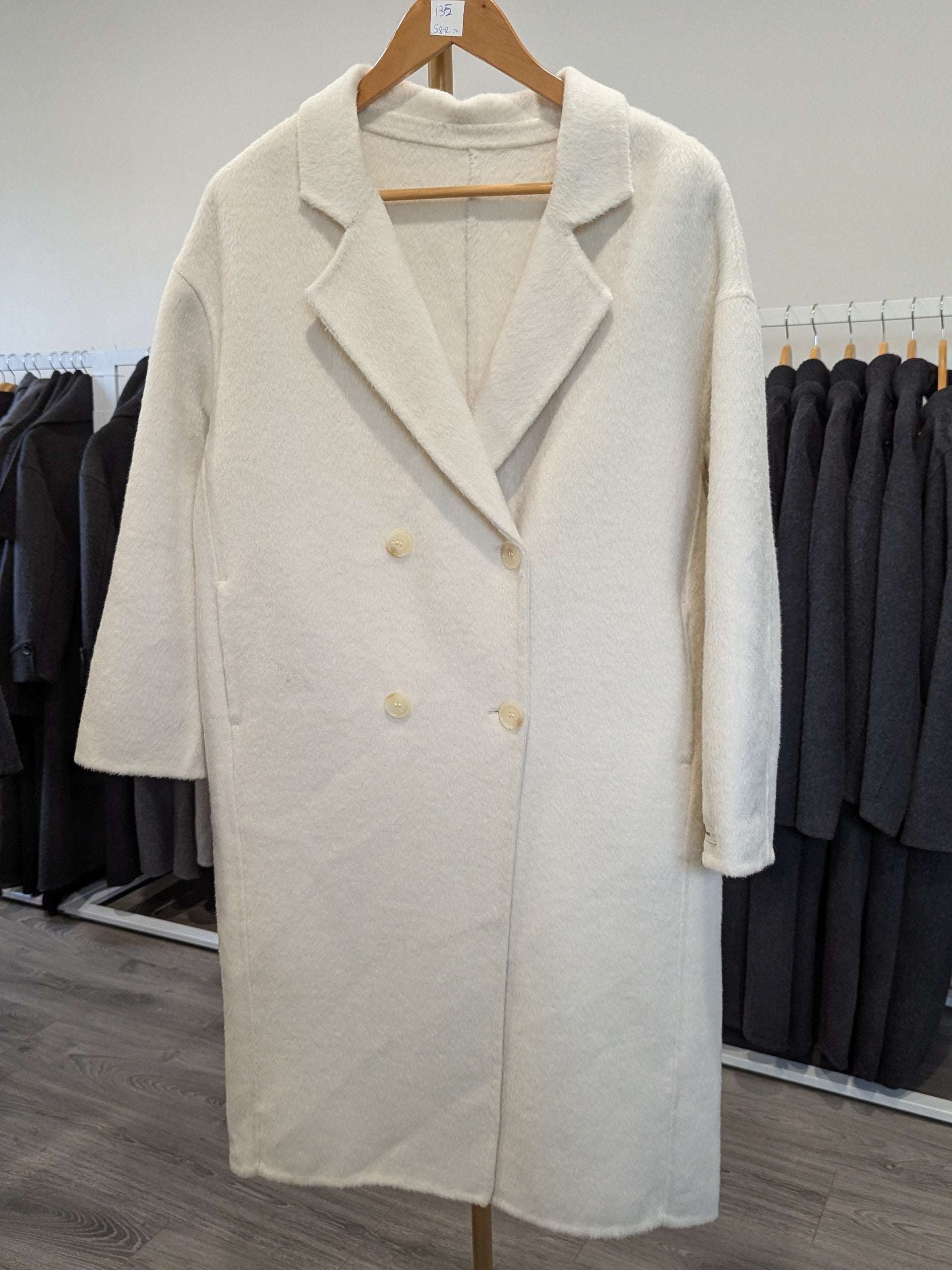 135 70% Wool Coat Beige S 8-12