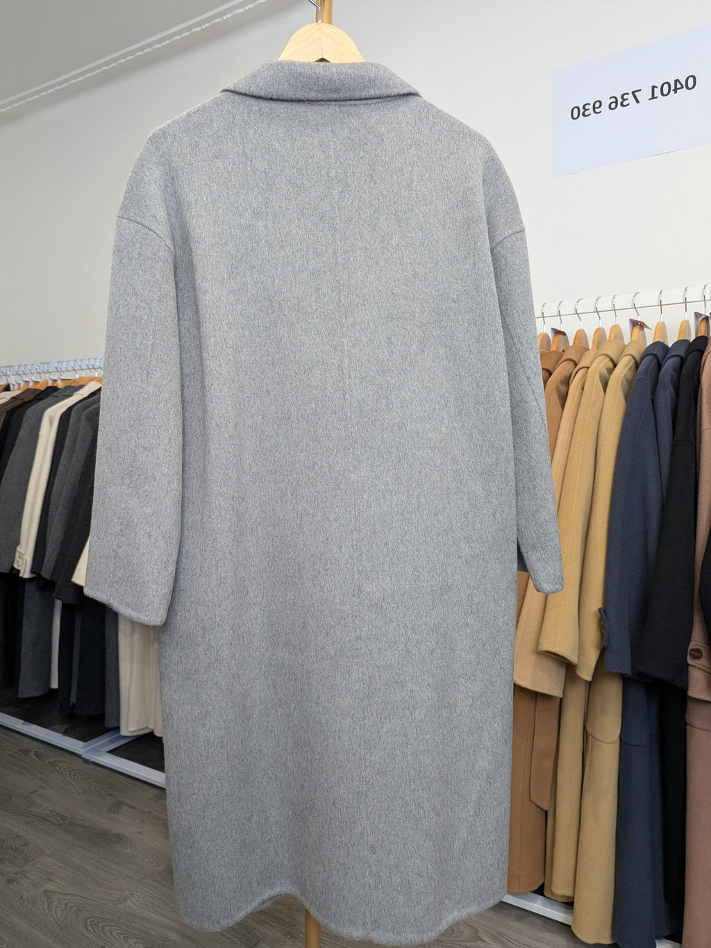 203 100% Wool Coat Grey M 10-14