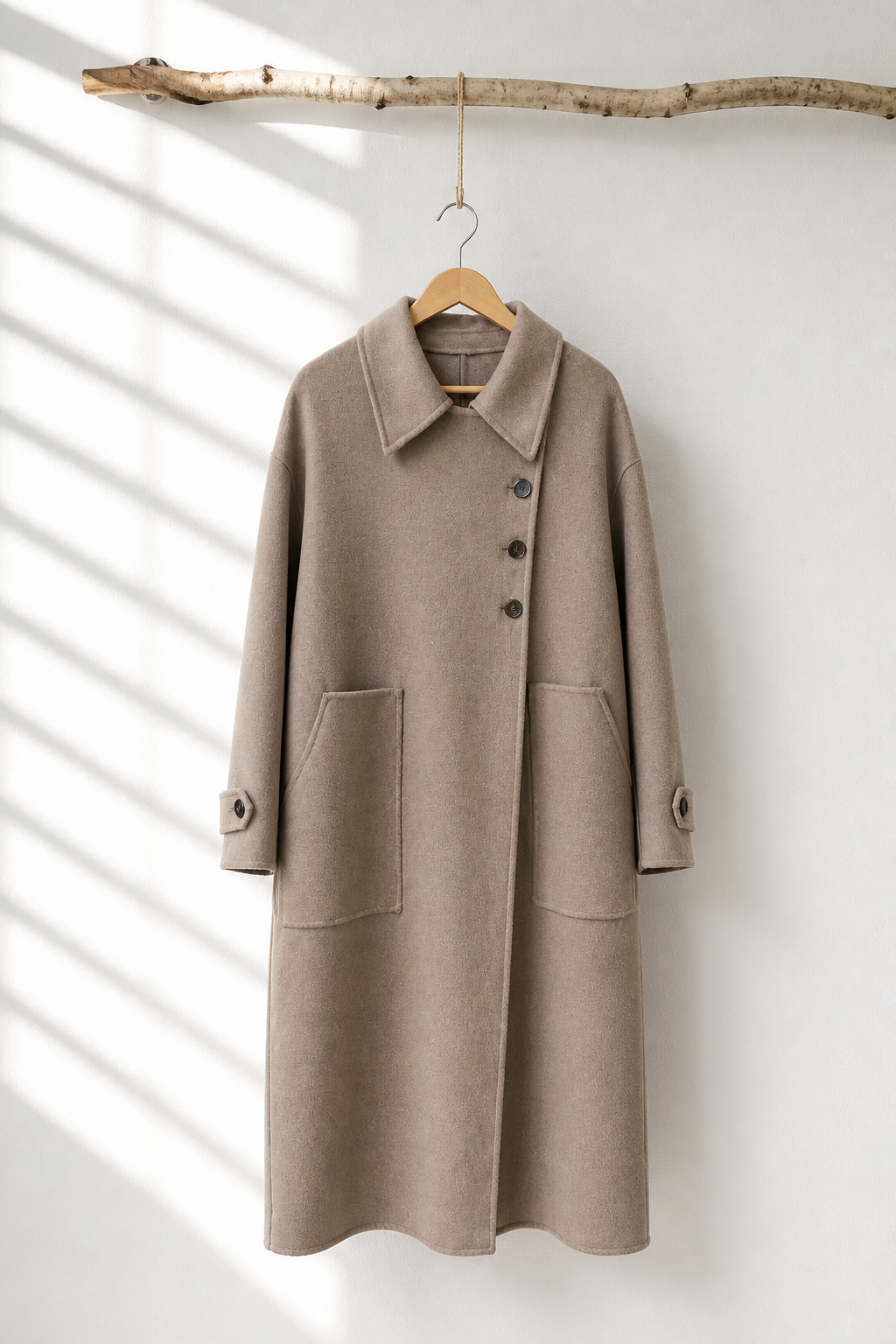 036 100% Wool Coat Rose Gold S 10-12 M 14-16