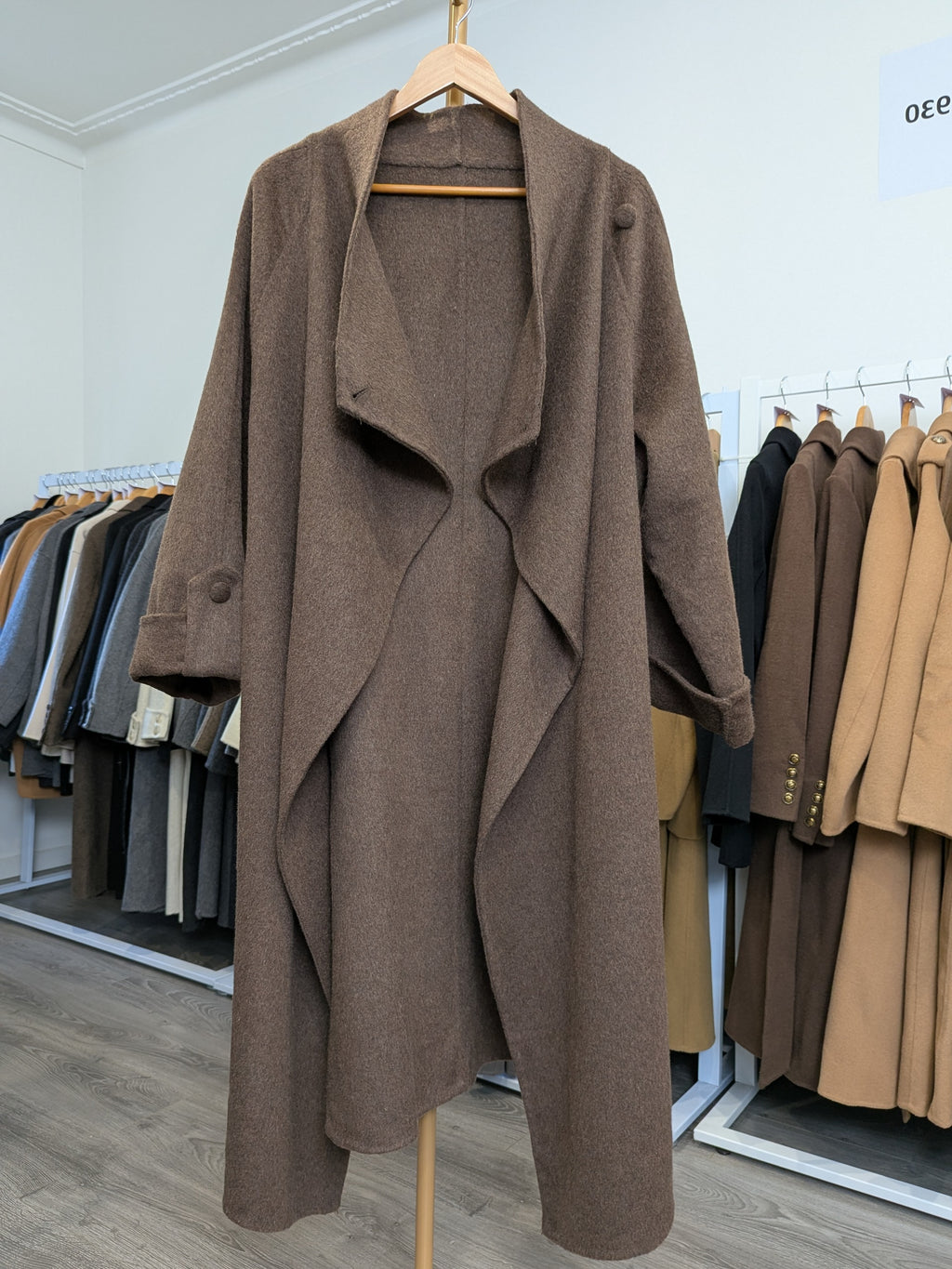 122 67% Wool Coat Brown M 12-16