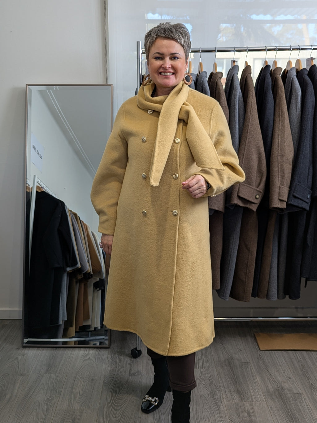 191 100% Wool Coat Yellow