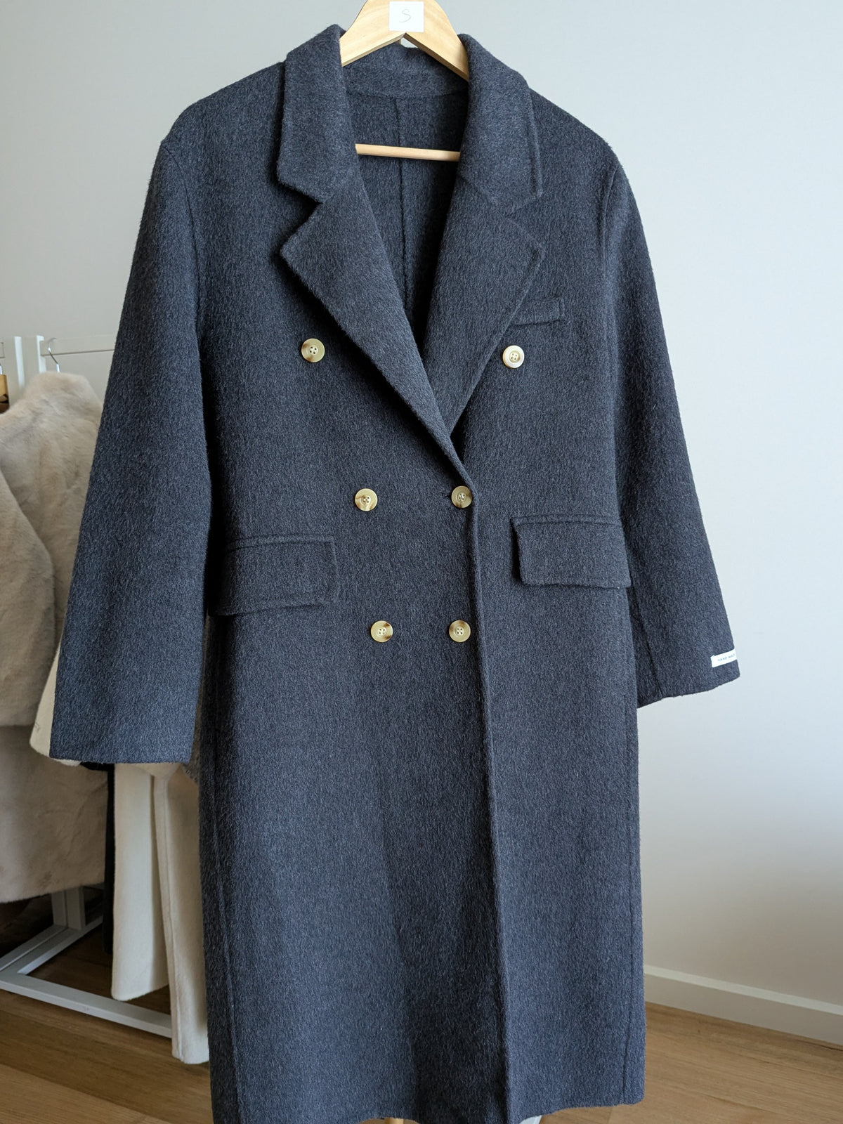 210 67% Wool Coat Dark grey M 12-14