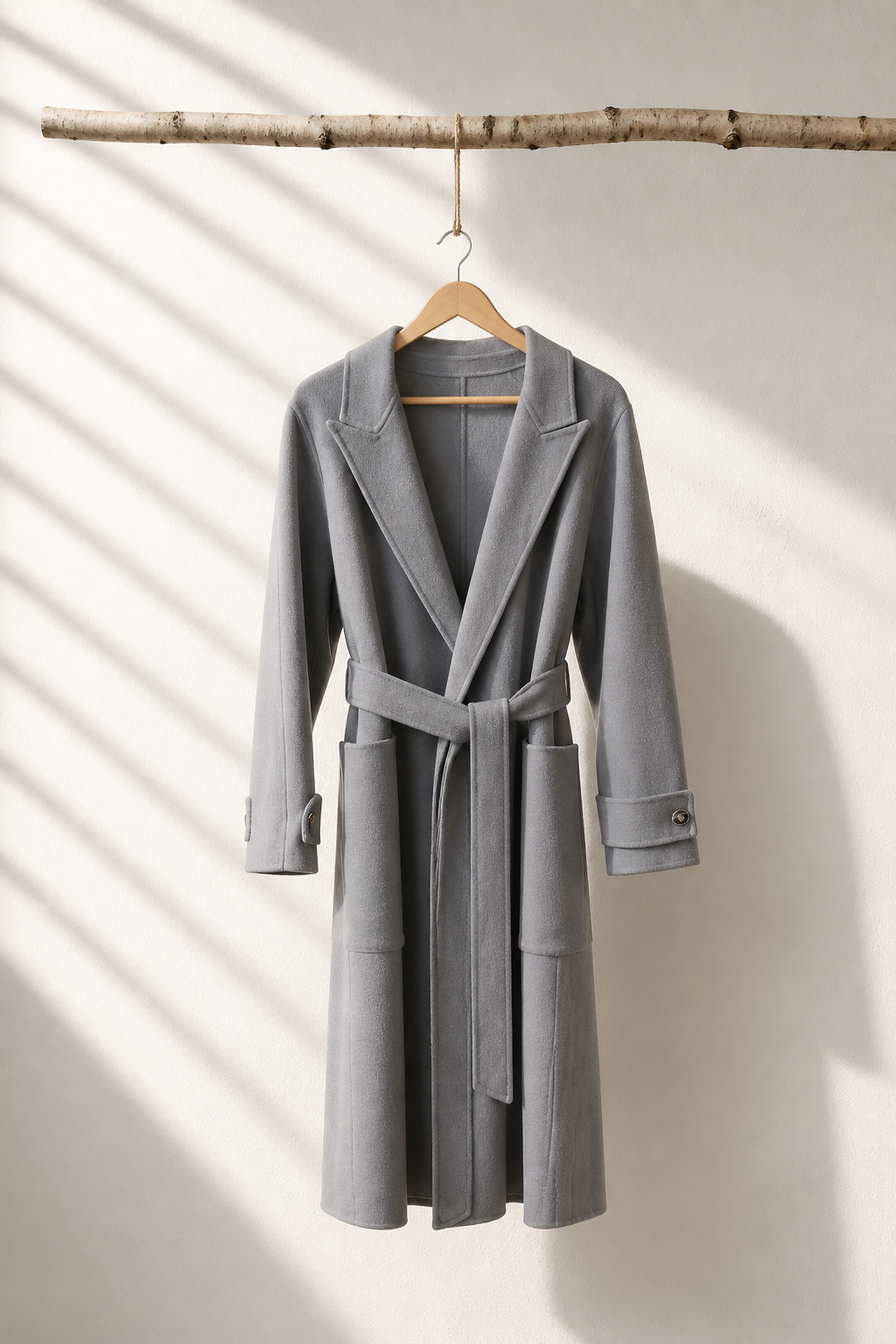 029 100% Wool Coat Grey L 12-14
