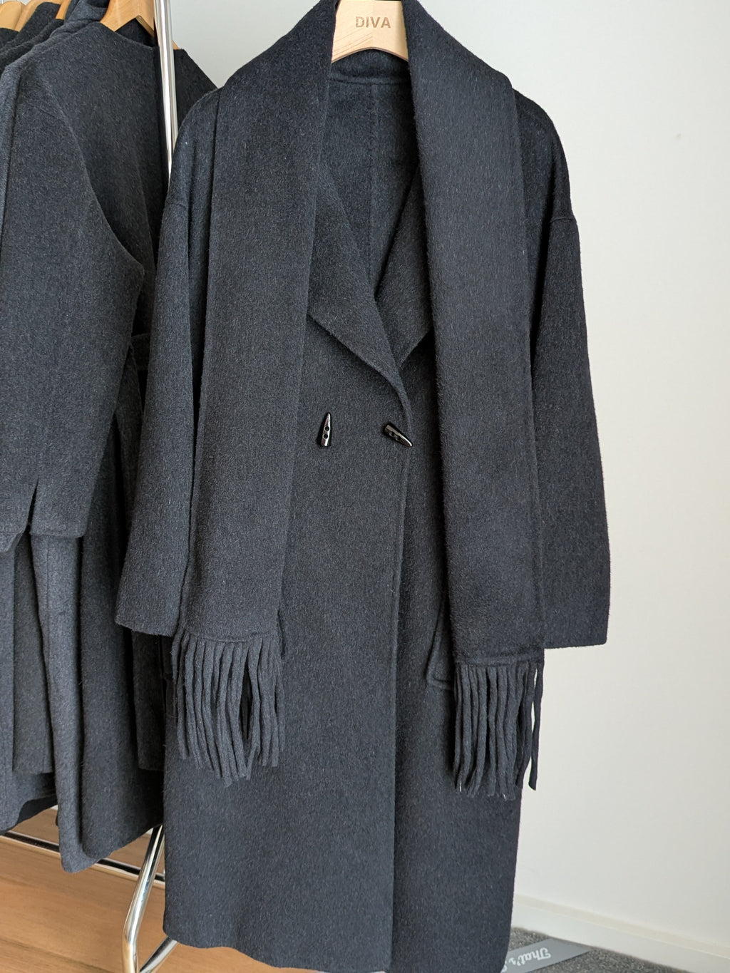 Pure Wool Coat 190 Size S8-12 With Scarf