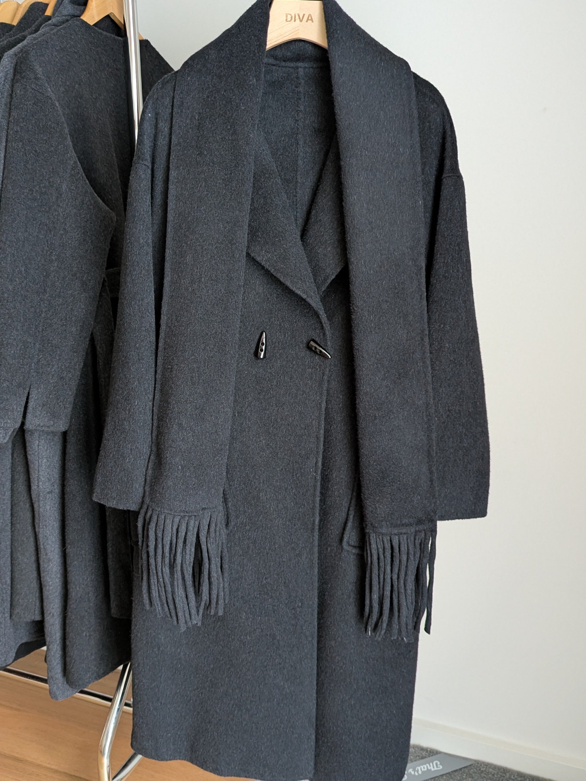 Pure Wool Coat 190 Size S8-12 With Scarf