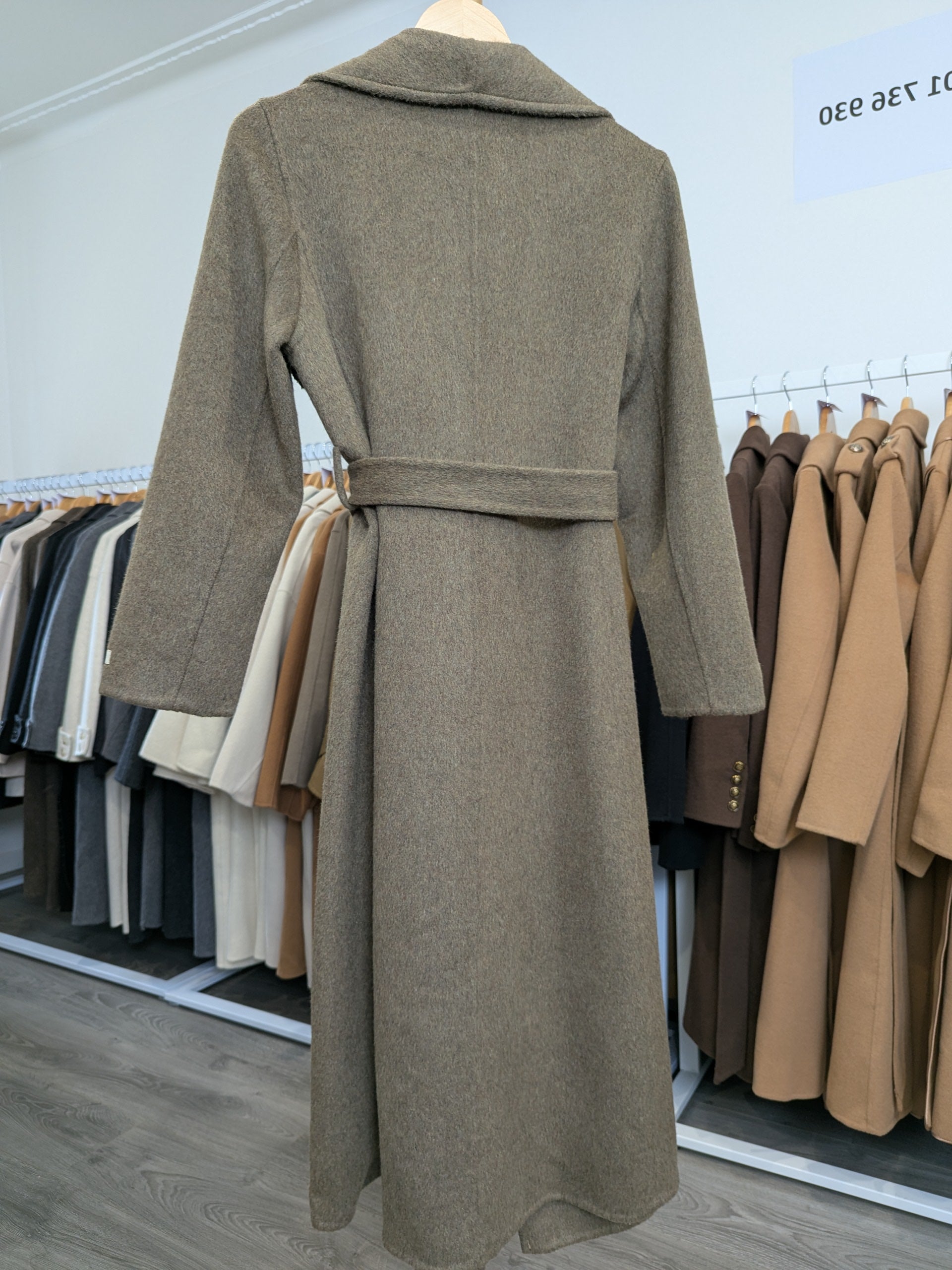 130 70% Wool Coat Olive S M