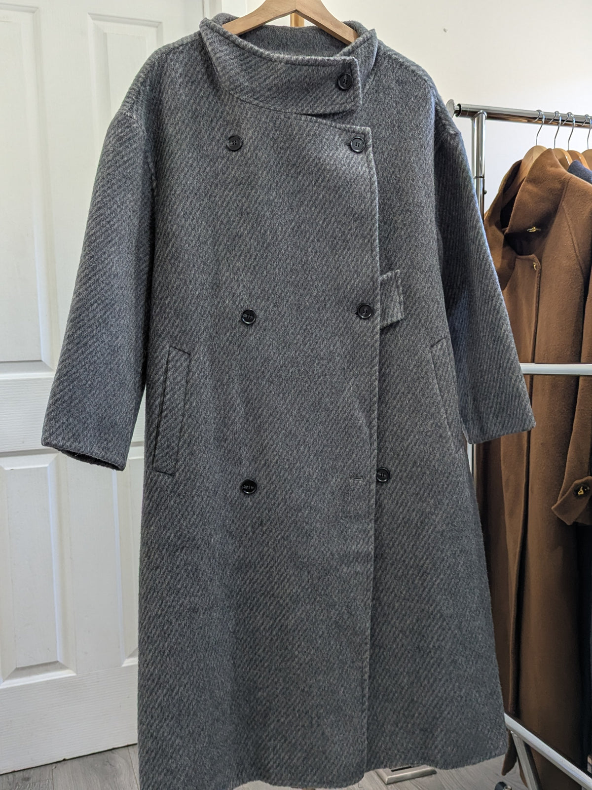 300 100% Wool Coat Grey S 10-12
